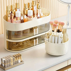 3-Layer Cosmetic Storage Organizer with Drawer Cosmia