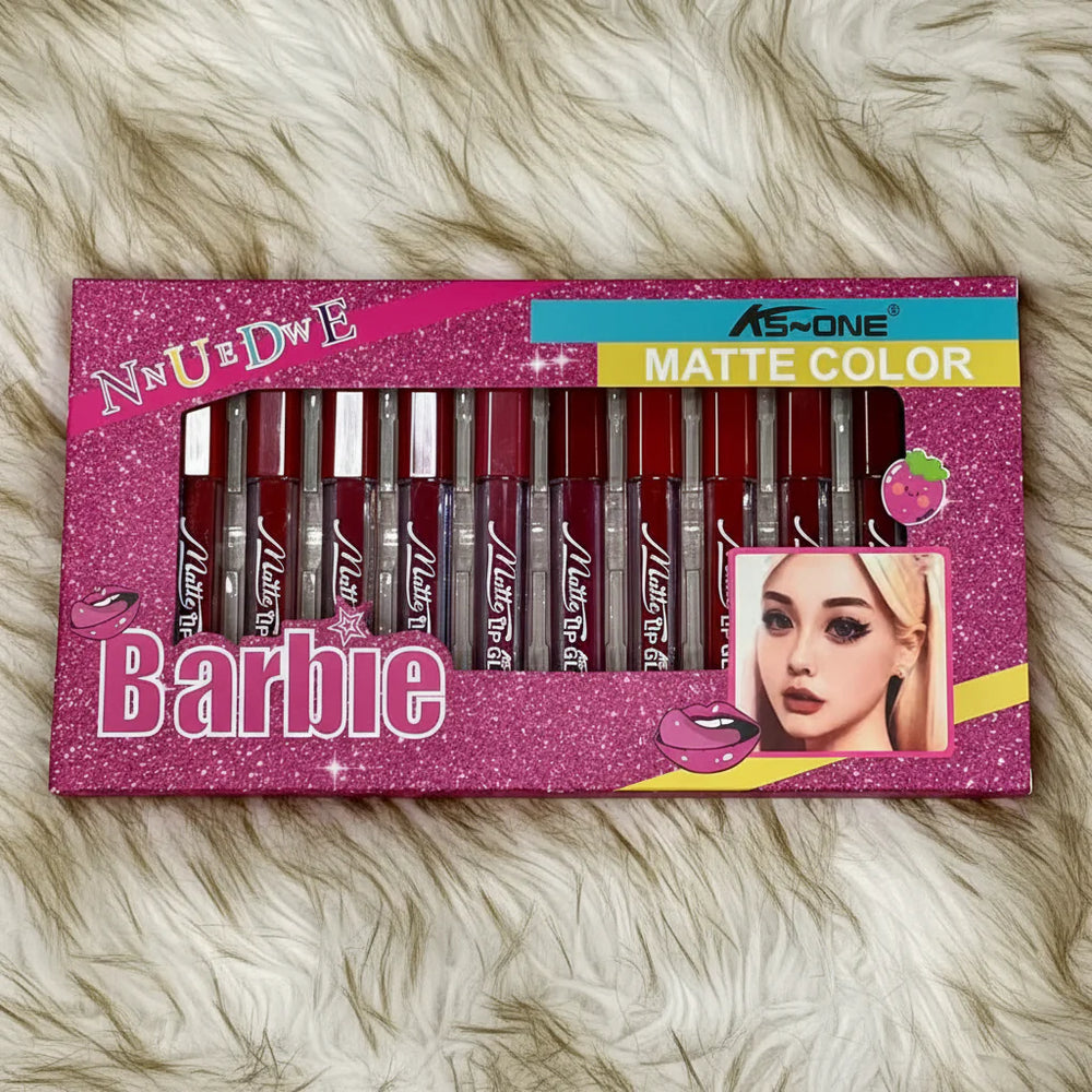 Ks-One NNuEdwE Barbie Inspired Matte Color Lip Gloss - Pack of 12 KS-ONE