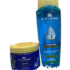 Body Luxuries 2 in 1 Hyaluronic Deal Shampoo 400ml + Mask 300gm Body Luxuries