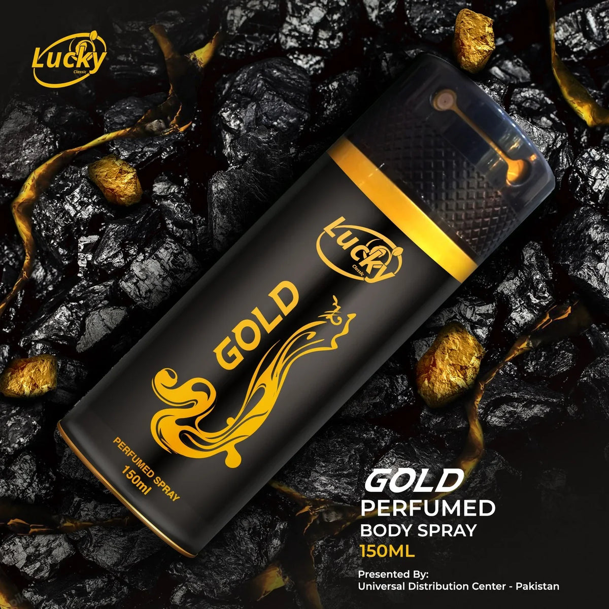 Lucky's Gold Body Spray - 150ml Lucky's