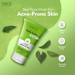 Vince Neem Active Face Wash - 120ml Vince