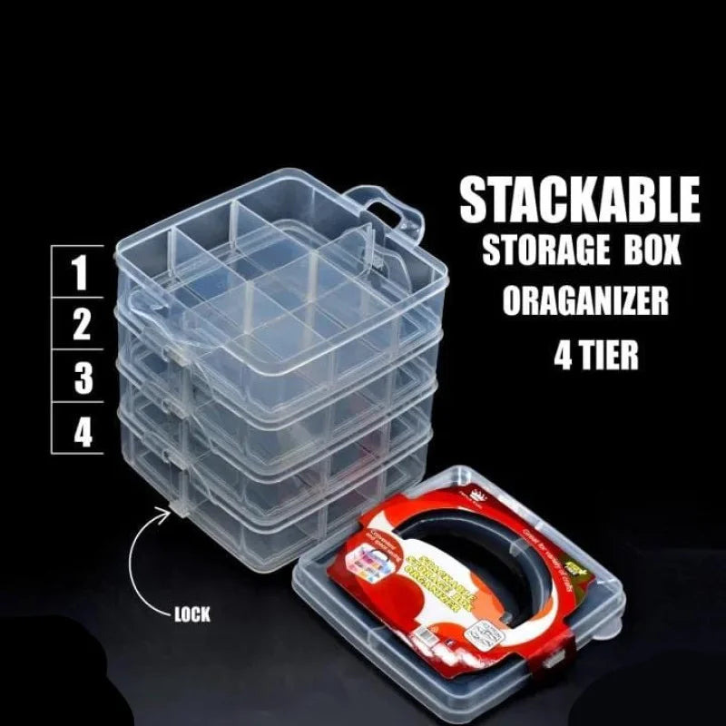 Stackable Storage Box Organizer - 4 Layers Cosmia.pk
