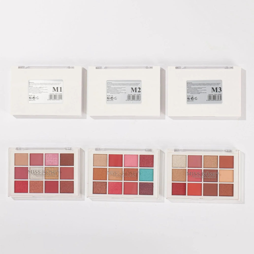 Miss Rose Eyeshadow Palette - 12 Colors Miss Rose