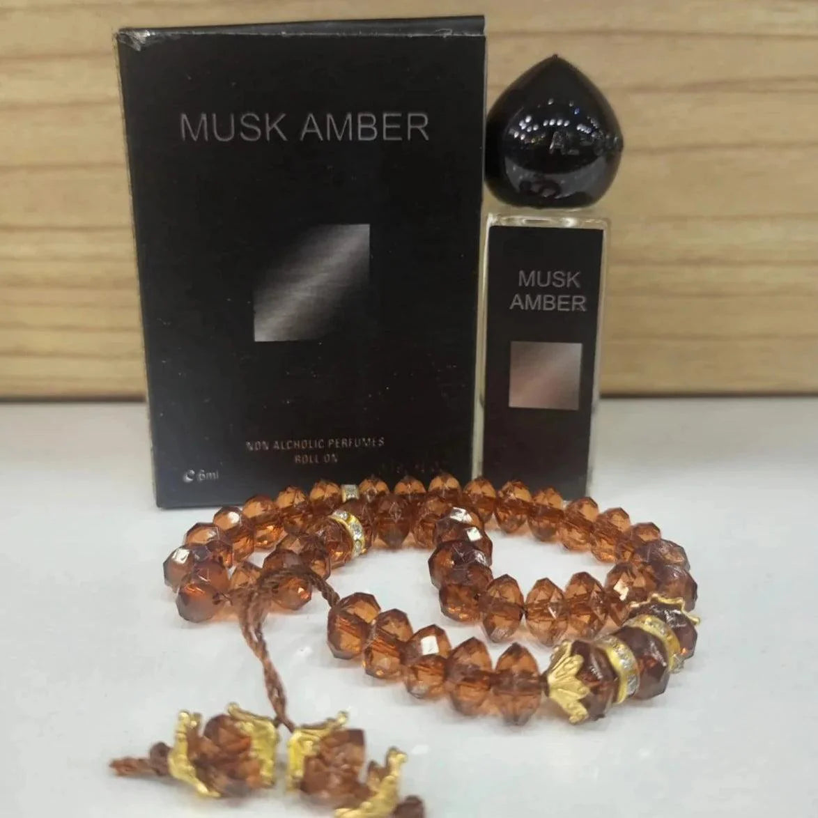 Musk Amber Attar with Tasbeeh - 6ml Cosmia