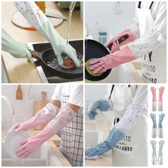 Latex Rubber Dish Washing Gloves Cosmia.pk