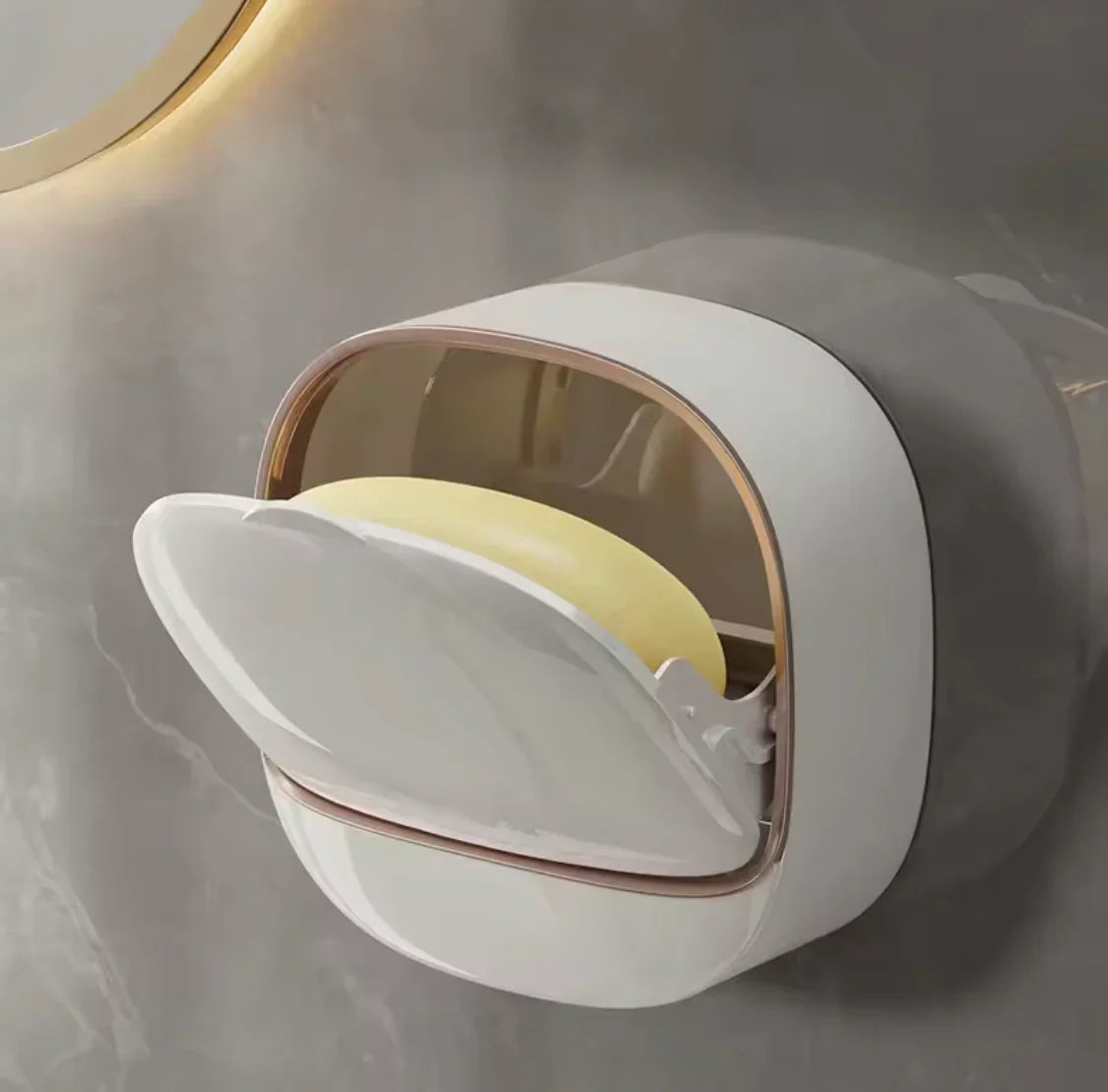Wall Mounted Soap Holder With Flip Cover Cosmia.pk