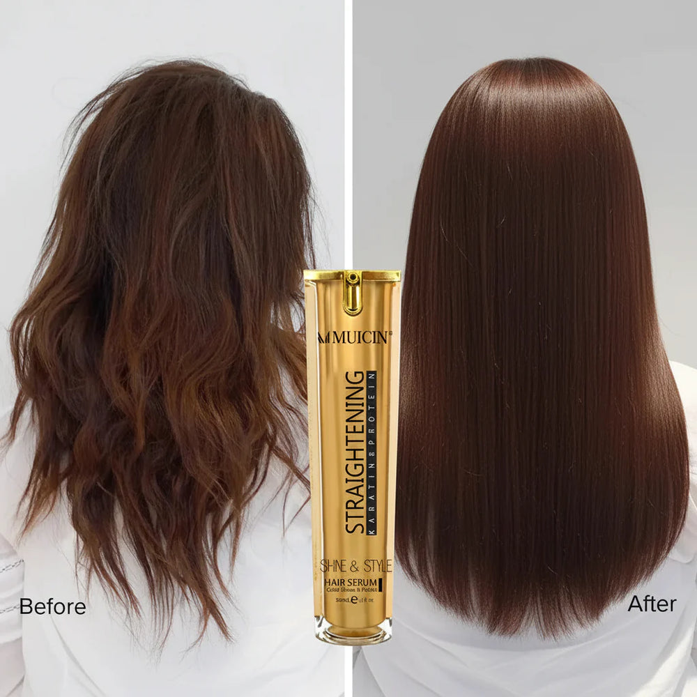 Muicin Gold Shine Style Hair Straightening Serum - 50ml Muicin