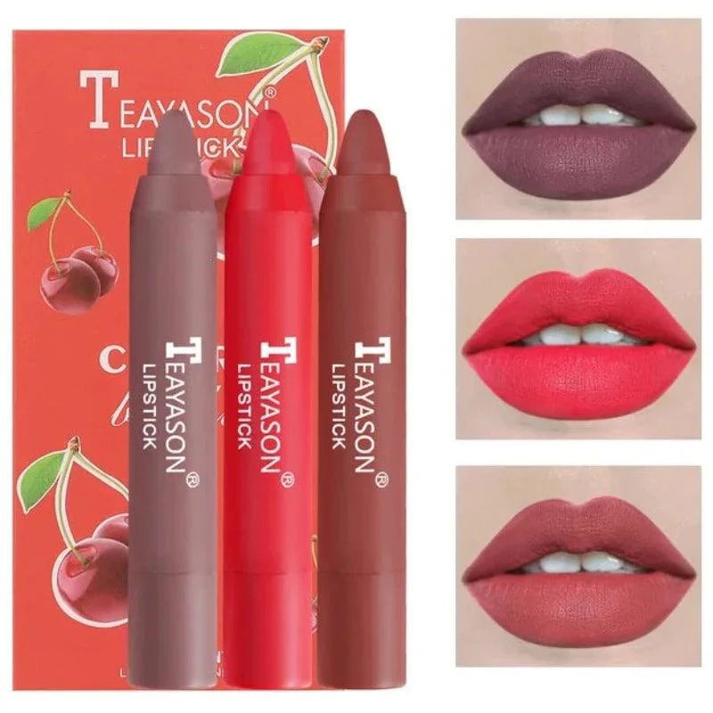 3pcs Teayason Velvet Matte Lipsticks Set Teayason