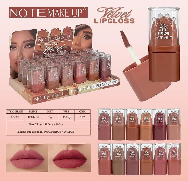 3Q Nude Lipgloss 12Pcs set 3Q Beauty