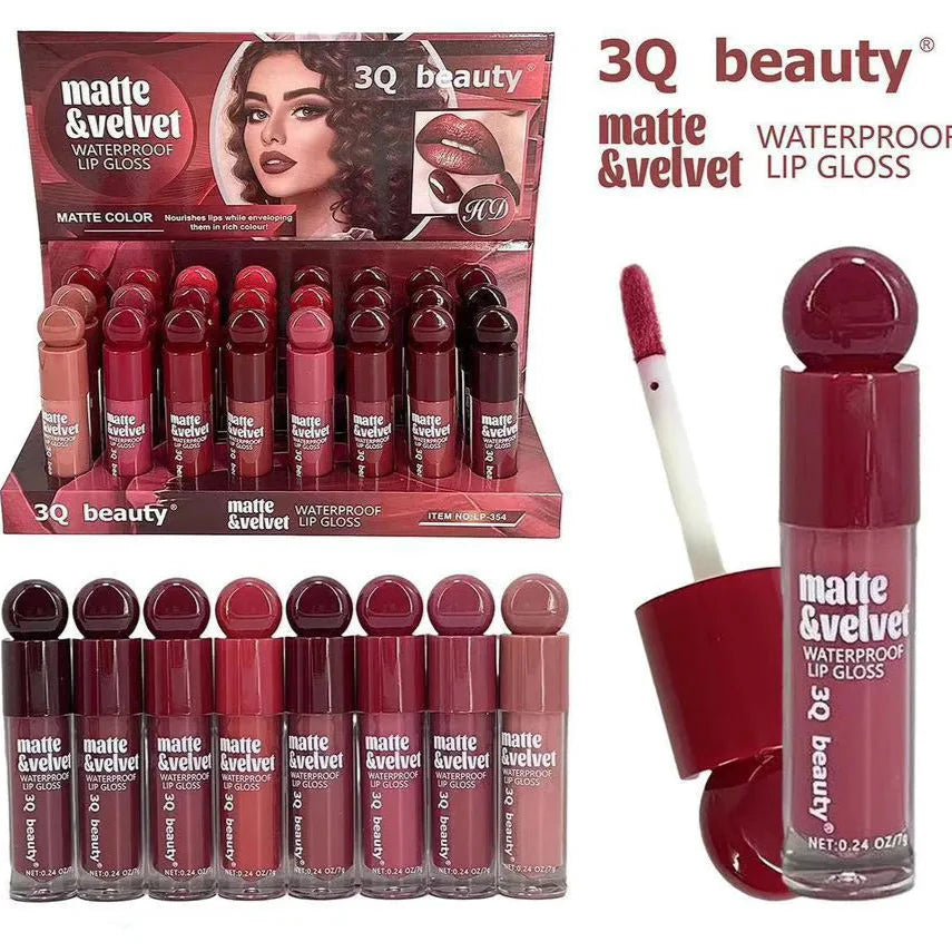 3Q beauty Matte & Velvet Waterproof lipgloss 3Q Beauty