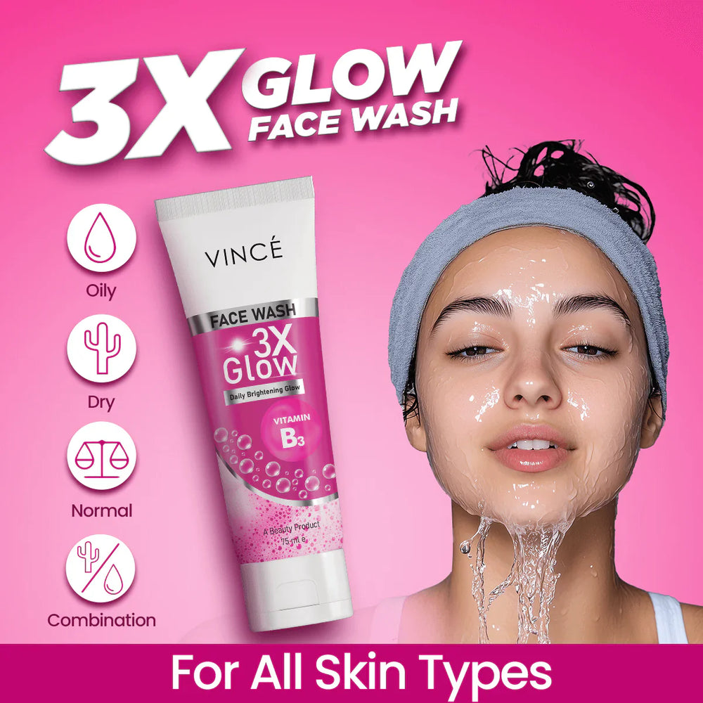 Vince 3X Glow Face Wash - 75ml Vince