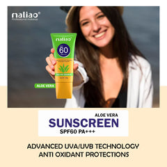 Maliao Aloe Vera Sunscreen SPF 60 PA+++ - Ultimate Sun Protection for Your Skin - 100g Maliao