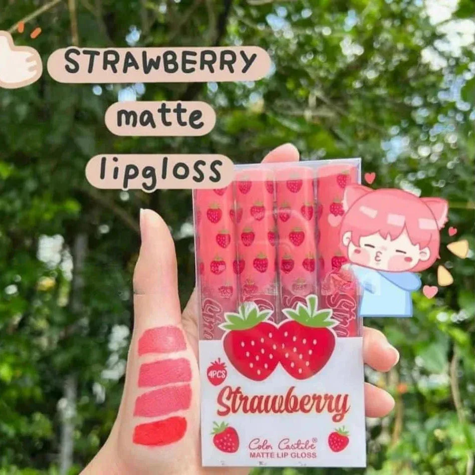 Color Castle Long Lasting Matte Lip Gloss - 4Pcs Color Castle