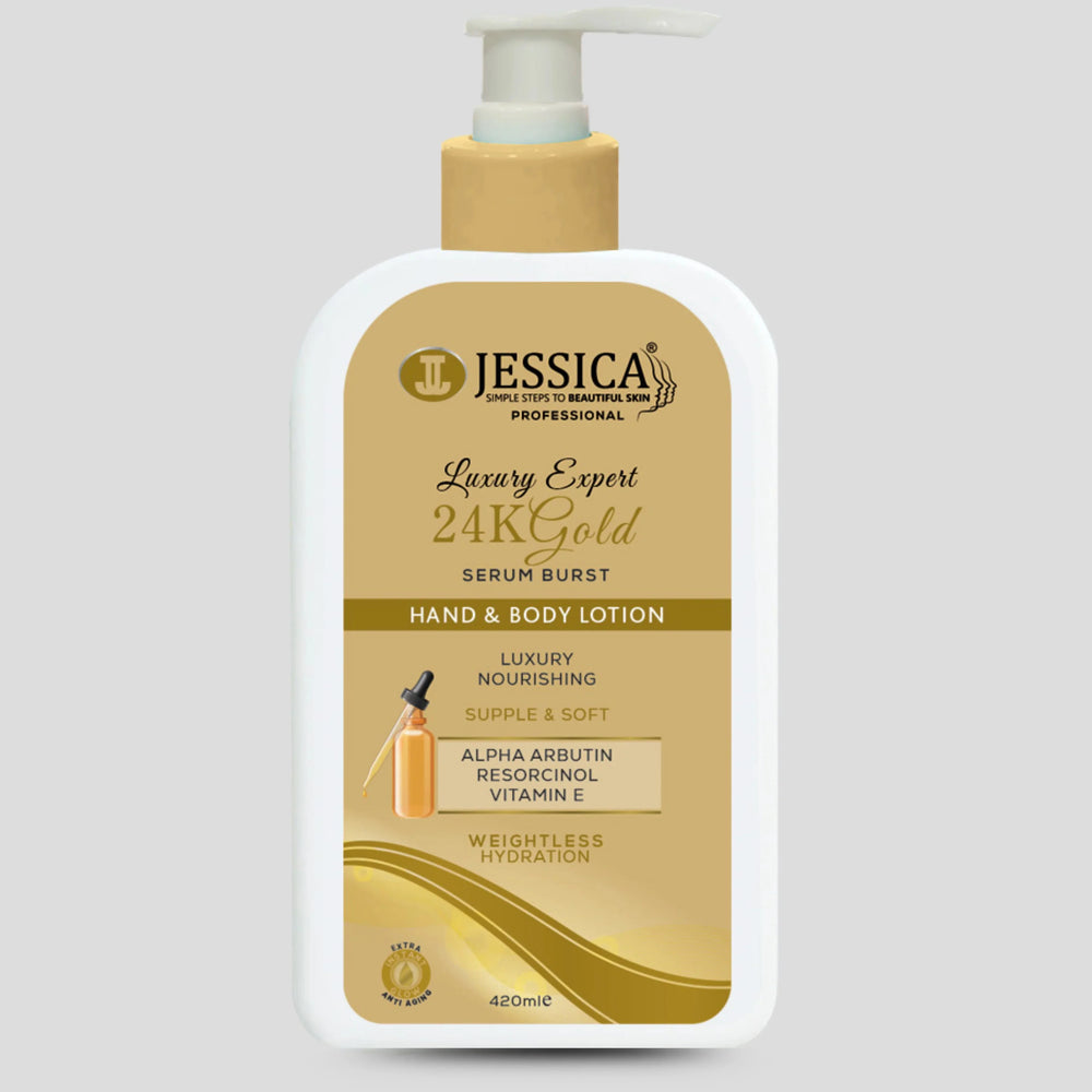 Jessica 24K Gold Lotion Serum Burst Hand & Body Lotion - 420ml Jessica