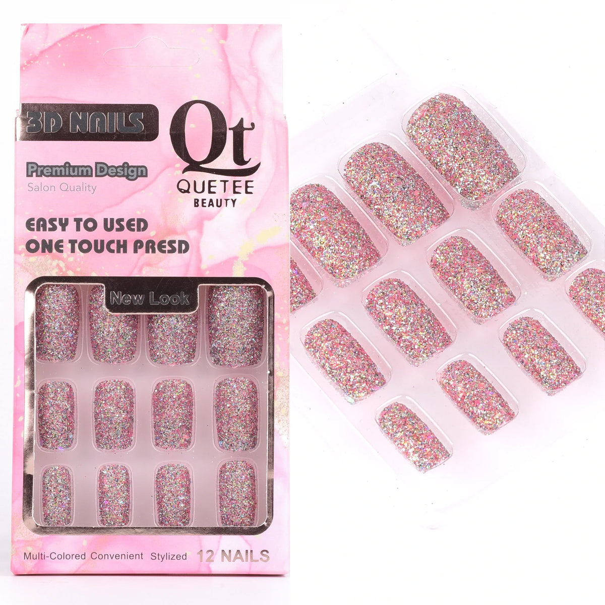 Quetee Beauty 3D Nails Premium Design Three Quetee