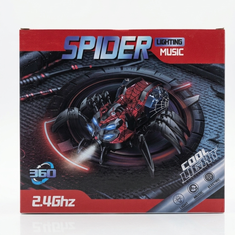 Remote Control Spider Toy – 2.4GHz RC Spider with Lights, Music & Cosmia.pk
