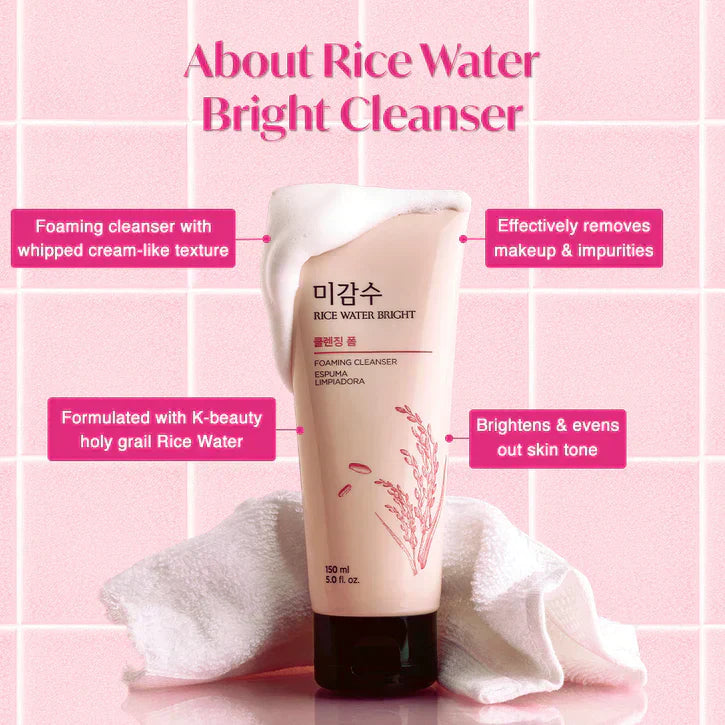 The Face Shop - Rice Water Bright Cleansing Foam 150ml The Face Shop