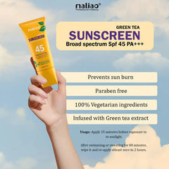 Maliao Green Tea Sunscreen SPF 45 PA+++ - 100g Maliao