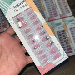 Linqi Artifical Nails With Free Stickers (24Pcs) Linqi
