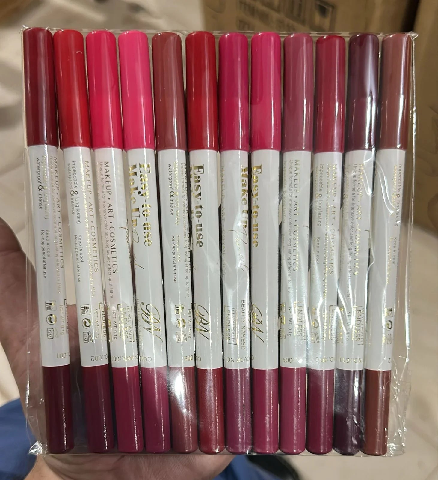 BN Easy to use Makeup Pencils Pack of 12 Lip Liner Pencil BN