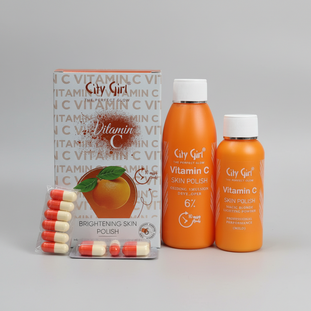 City girl Vitamin C skin polish with free capsules City Girl