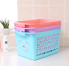 Cute Colorful Kitchen Plastic Storage Fruits & Vegetables Basket Cosmia.pk