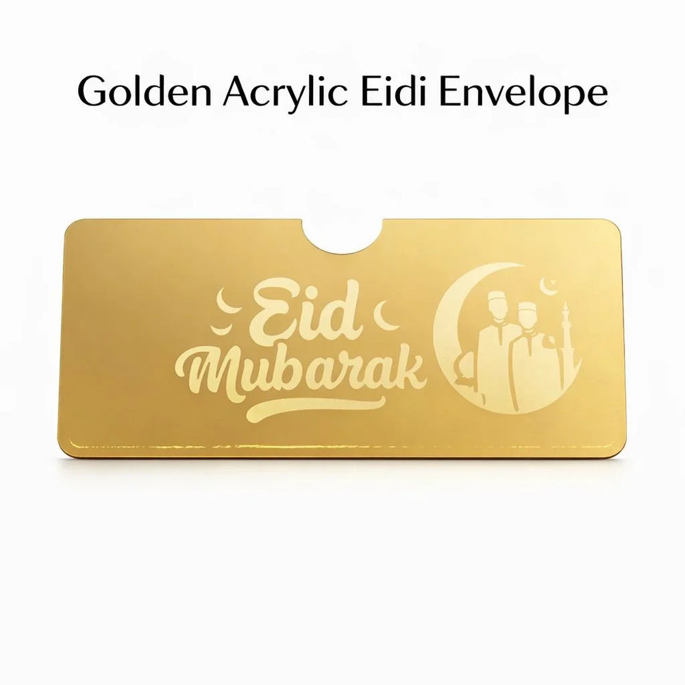 Golden acrylic golden envelope Cosmia.pk