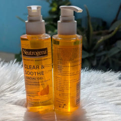 Neutrogena Clear & Soothe Facial Gel Cleanser - 200ml (Made in Greece) Neutrogena