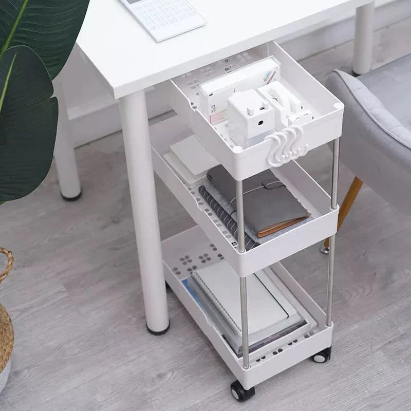 4 Layers Storage Rack Kitchen Trolley Movable Shelf Cosmia.pk