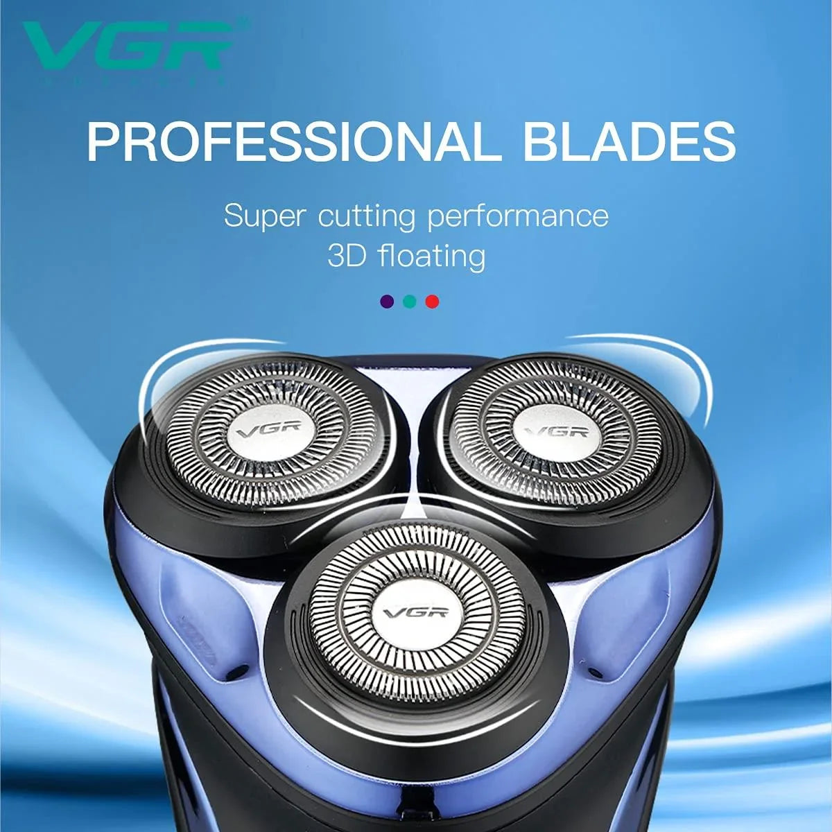 VGR V-306 Wet & Dry 3 Head Electric Shaver VGR