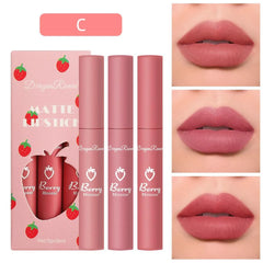 3Pcs Dragon Ranee Nude Liquid Lipstick Set Matte Dragon Ranee
