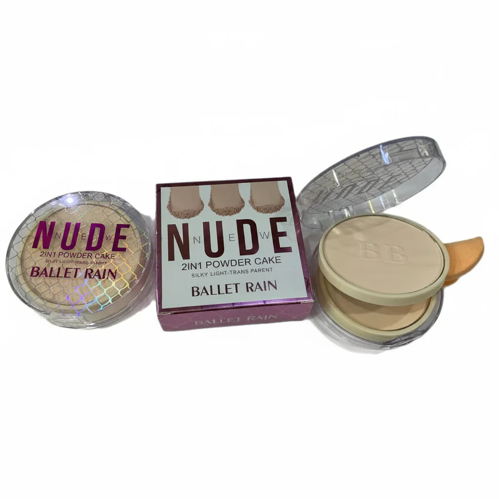 Ballet Rain Nude New 2 in 1 Powder Cake Ballet Rain