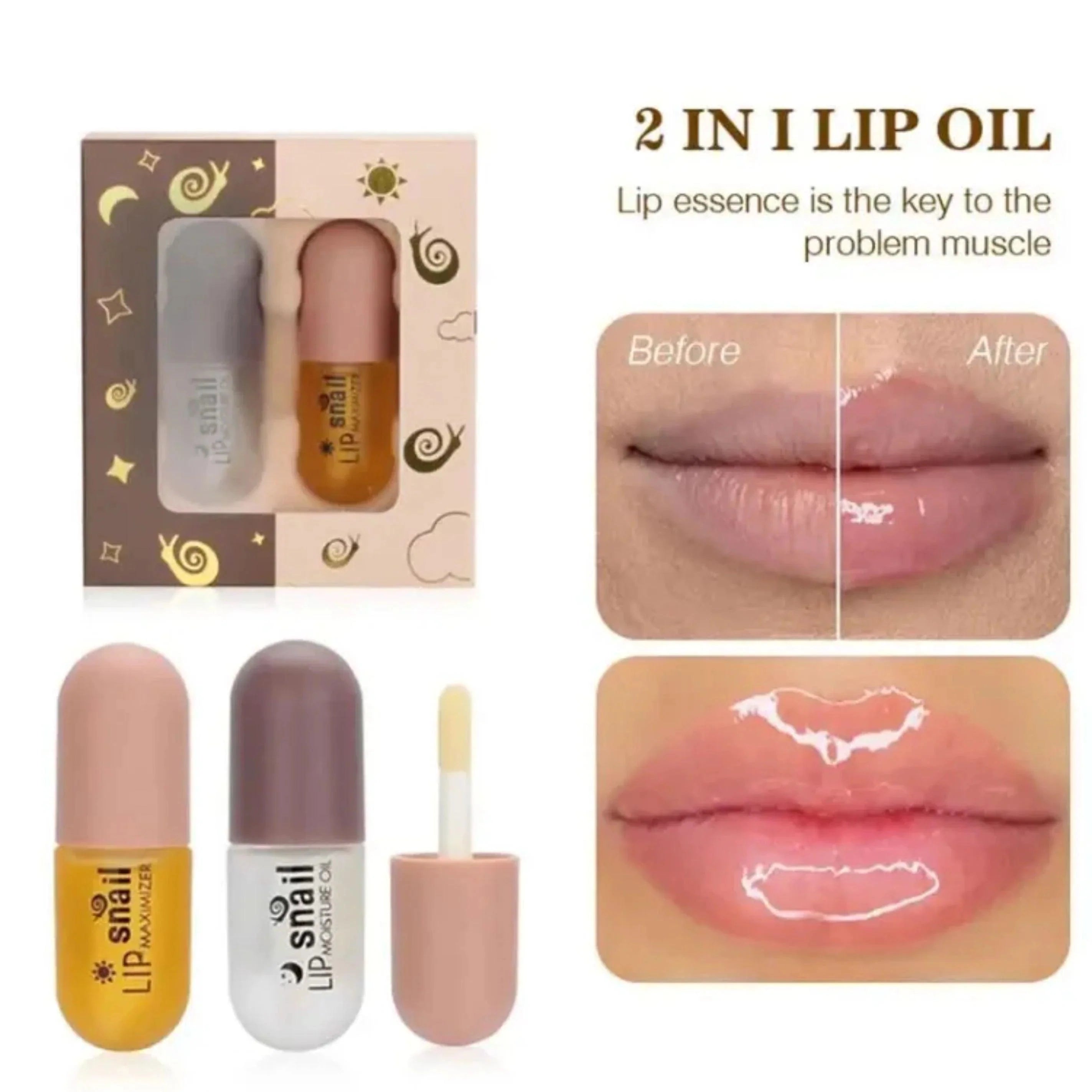 Lip Plumper Set of 2- Lip Oil Capsule WAR