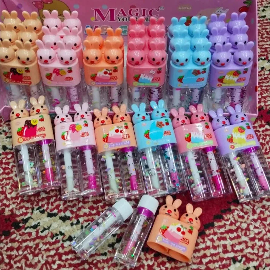 Magic 2 in 1 LipGloss, Pack of 6 Different Colours Magic