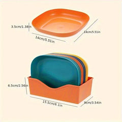 Multi-Function Mini Square Plates Set Cosmia.pk