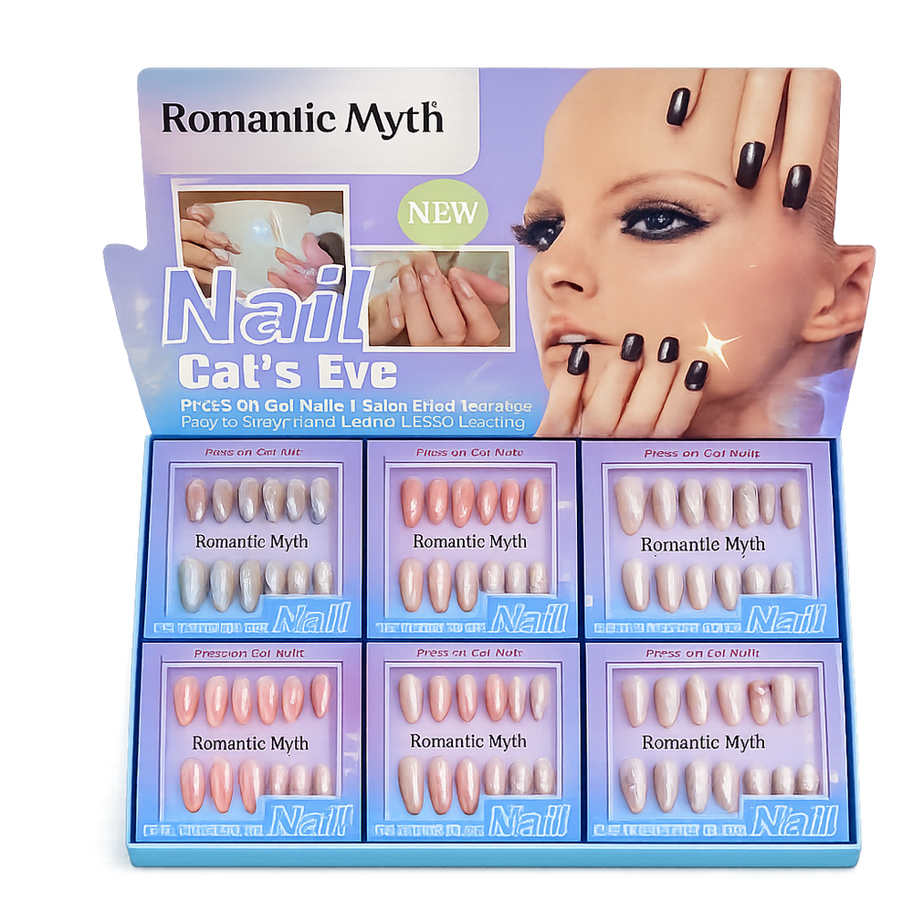 Romantic Myth Cat’s Eye Press-On Gel Nails Set Romantic Myth