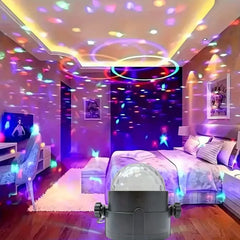 RGB disco ball light 7 modes color charging LED USB power with speaker Cosmia.pk