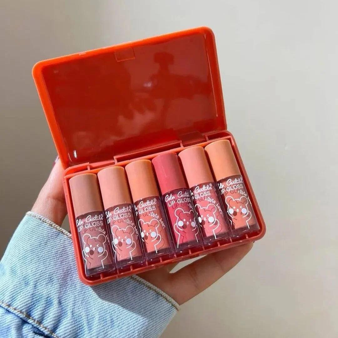 Color Castle Cute Bear Lip Glosses-Set of 6 Cute Bear