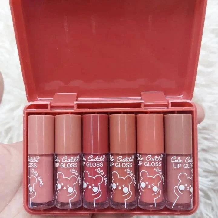 Color Castle Cute Bear Lip Glosses-Set of 6 Cute Bear