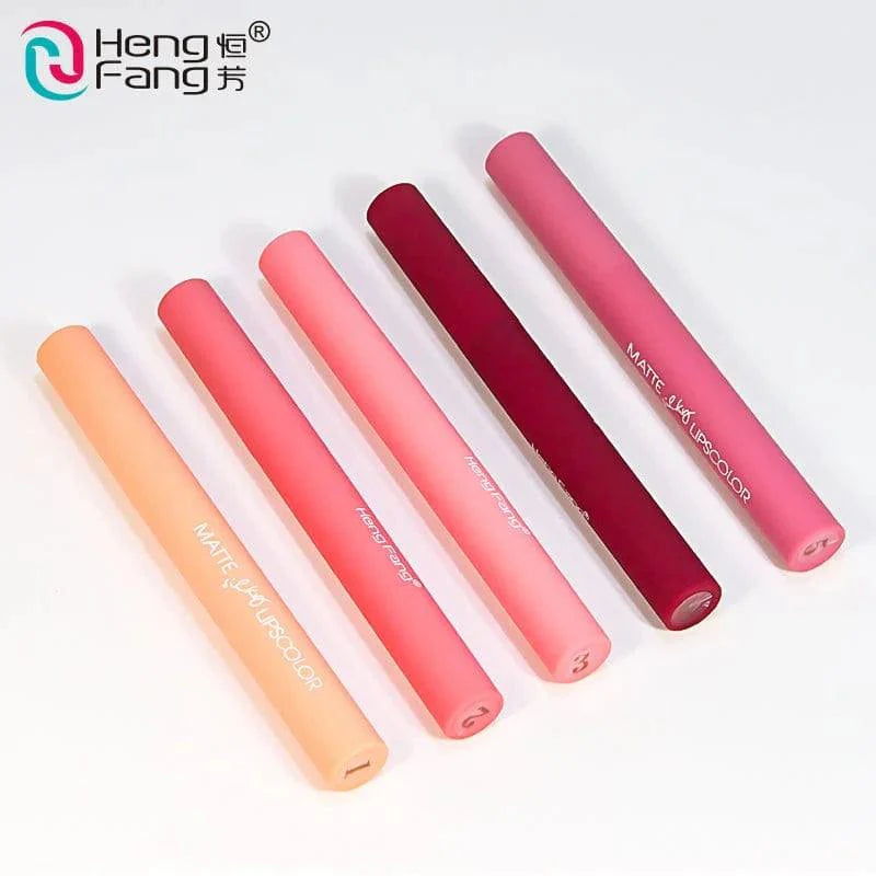 5Pcs Heng Fang Soft Matte Lipstick Heng Fang