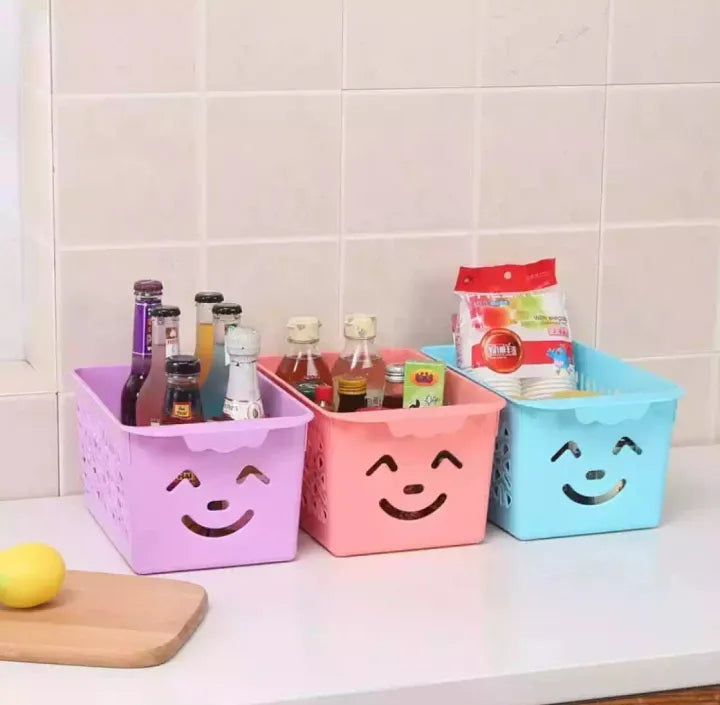 Cute Colorful Kitchen Plastic Storage Fruits & Vegetables Basket Cosmia.pk