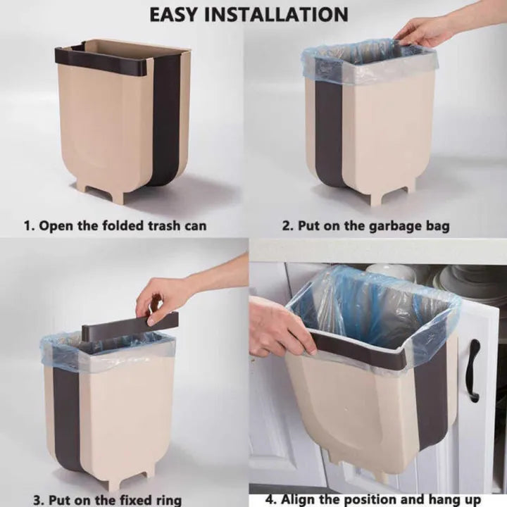 Folding Trash Bin Kitchen Cabinet Door Hanging Cosmia.pk