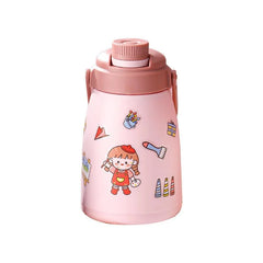 Glass Water Bottle with Cute 3D Stickers & DIY Cosmia.pk