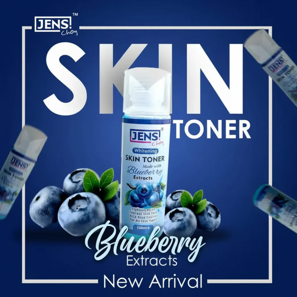 Jens Choy Whitening Skin Toner Infused with Blueberry Extracts - 120ml Jens