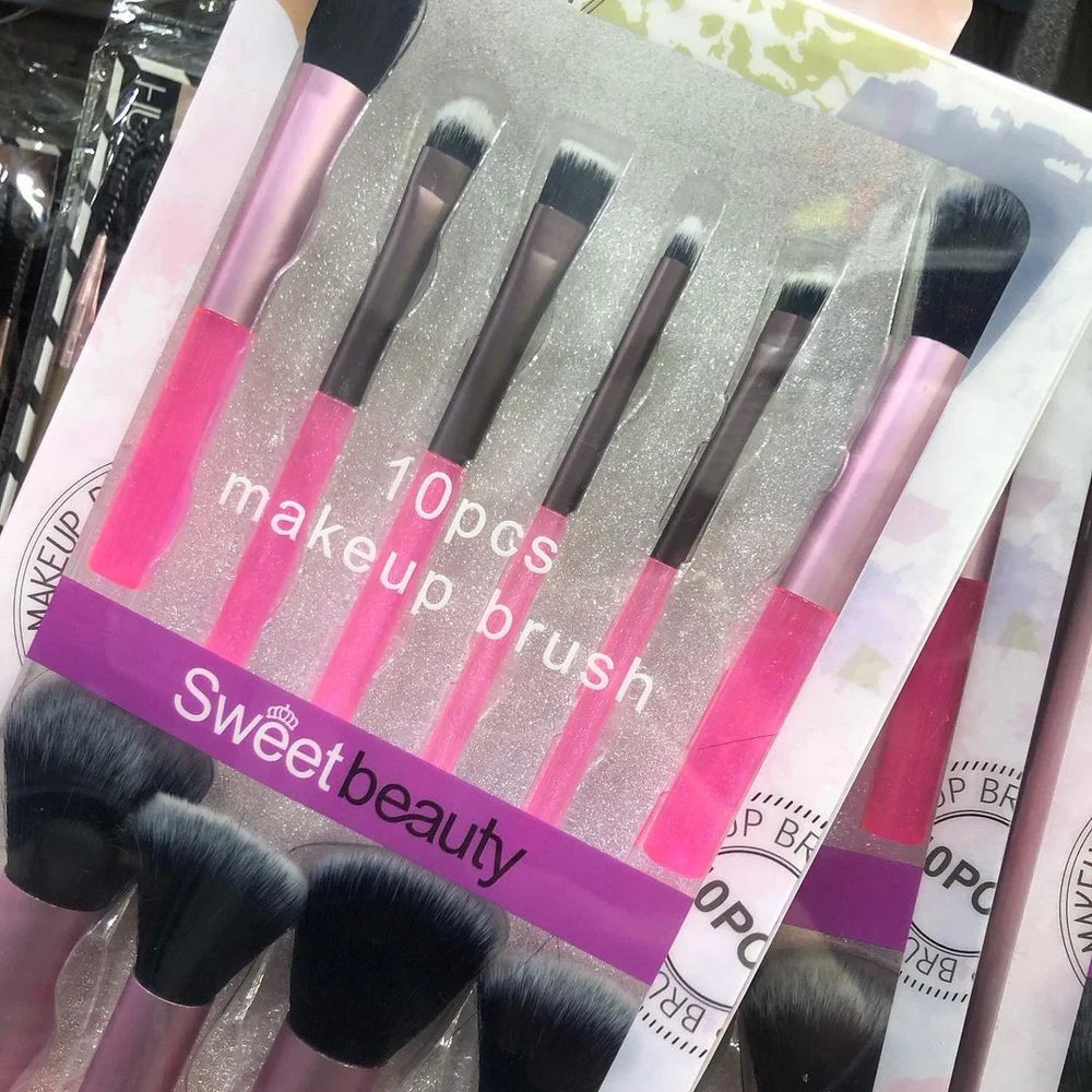 Sweet Beauty Makeup Brush - 10Pcs Sweet Beauty