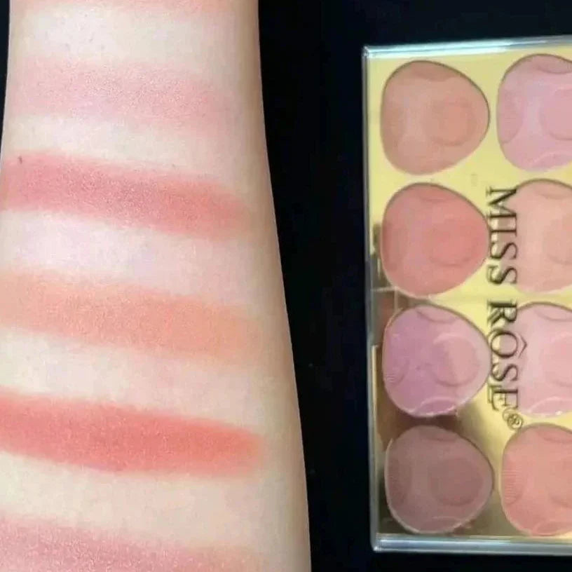 Miss Rose New Blush-on Palette - 8 Colors Miss Rose