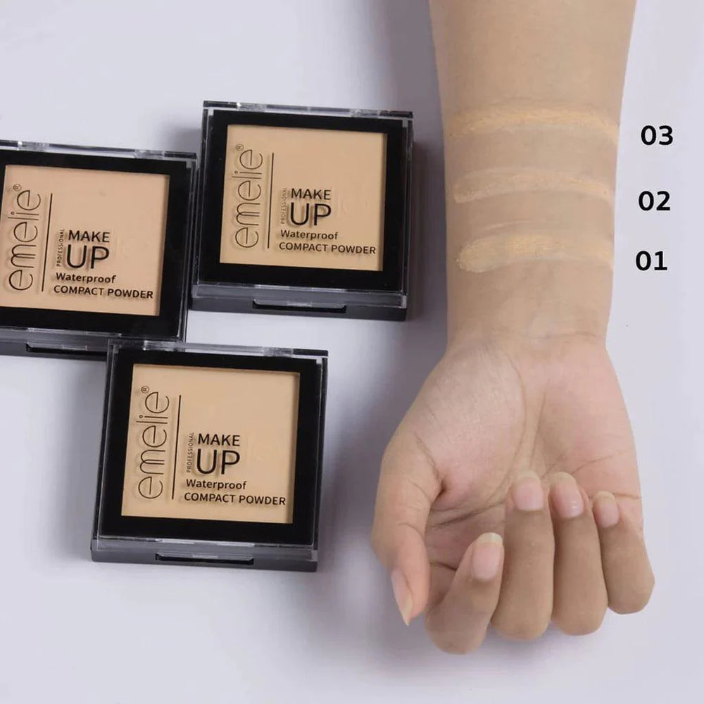 Emelie Makeup Waterproof Compact Powder Emelie