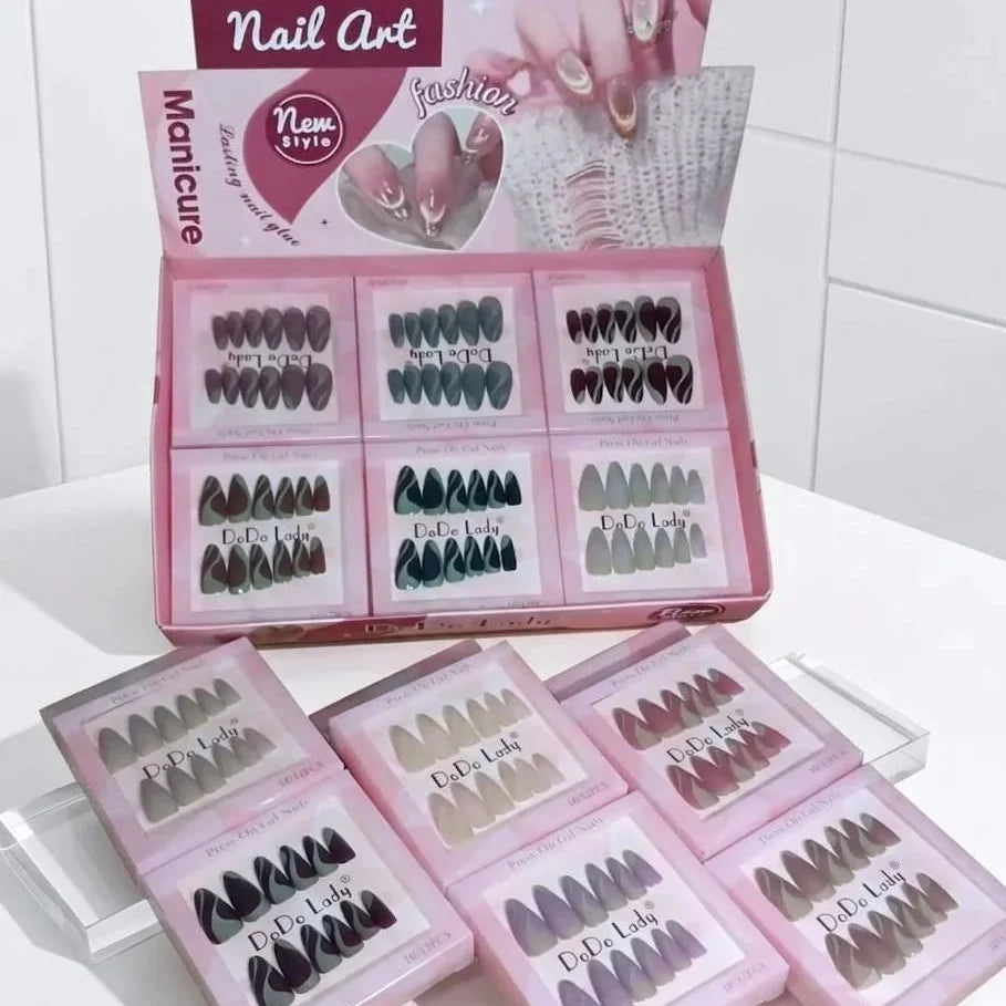 DoDo Lady Fashion Nail Art Press-On Set - 12Pcs Dodo Lady