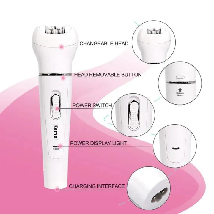 Nikai 5 in 1 Facial Epilator and Shaver - NK 7636 Nikai