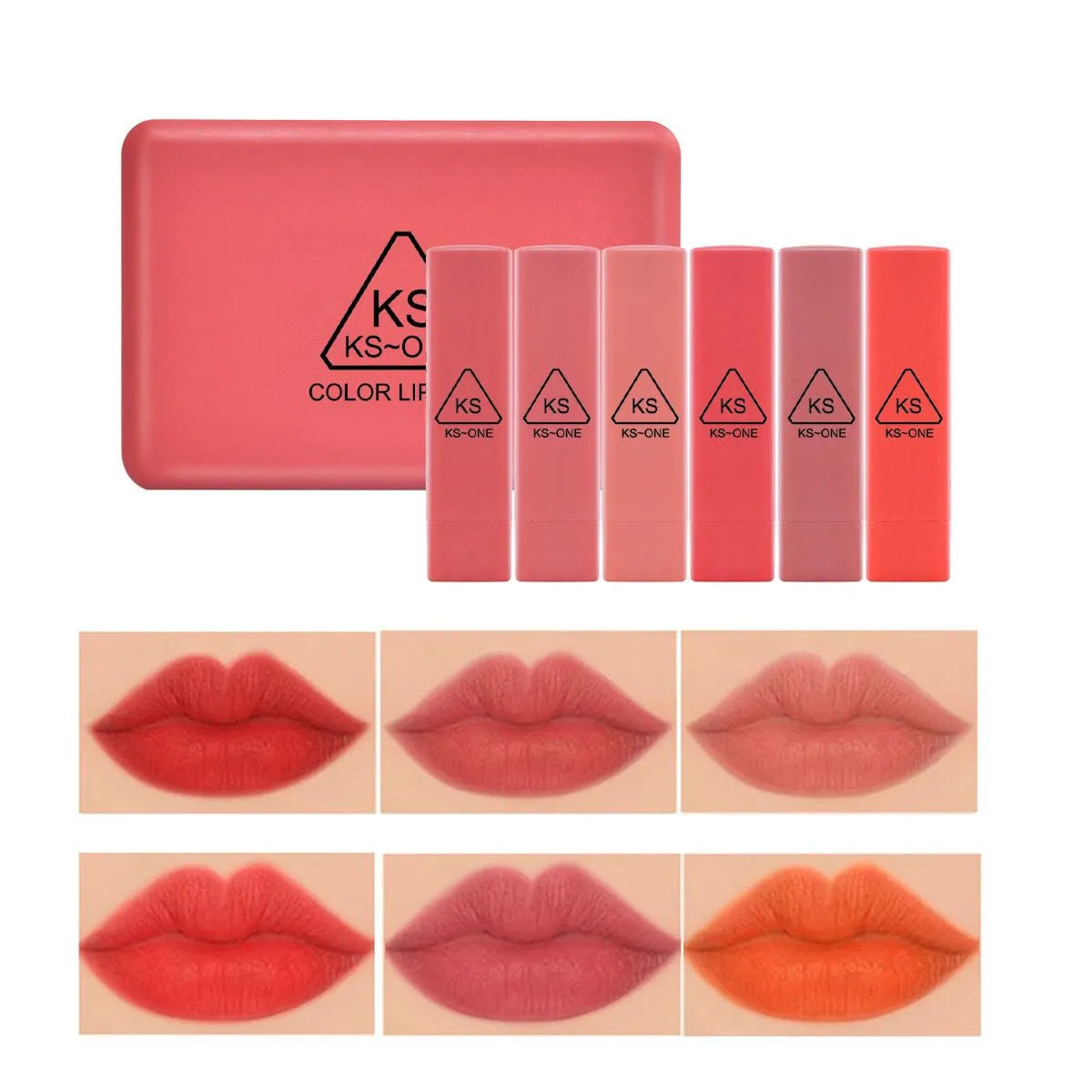 KS One 6 Pcs Mini Lipstick Set KS-ONE